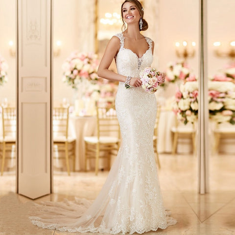 Sexy Open Back Wedding Dress